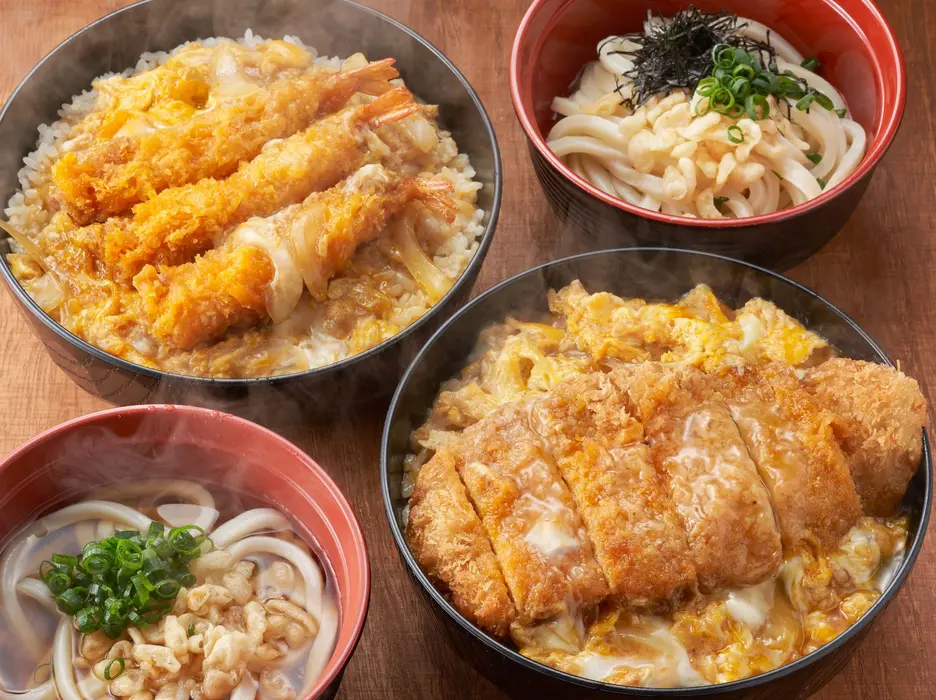 丼とミニうどん 狸